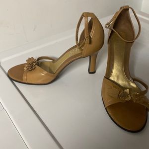 Tan colour high heels